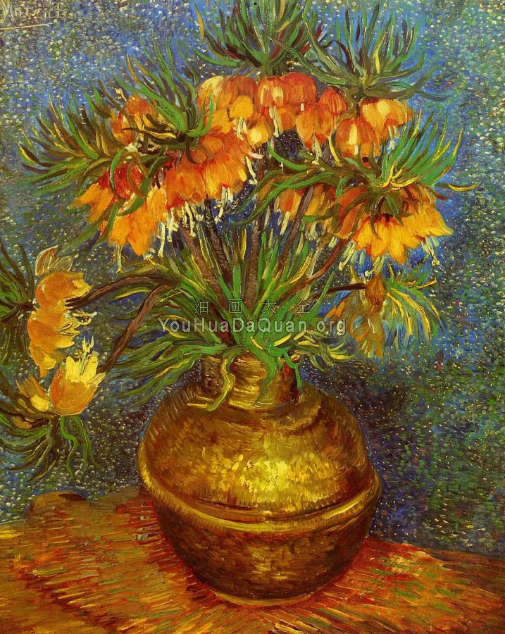 铜花瓶里的贝母 - 文森特·威廉·梵高